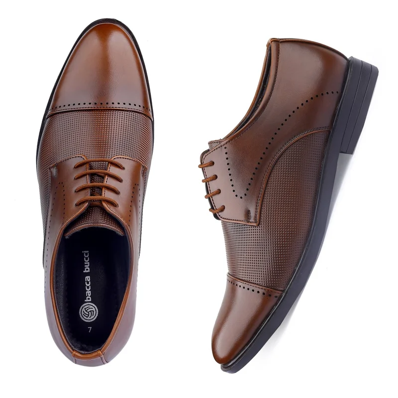 Bacca Bucci Brown WINDSOR Formal Shoes with Superior Comfort for Men | Best Price UAE